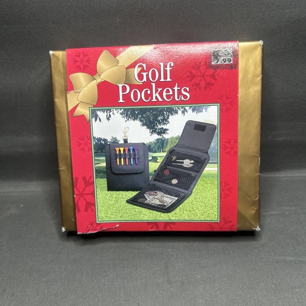 Golf Tee Bag, Golf Ball Holder Pouch Clip On